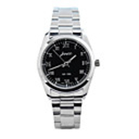 J-three Japanese-quartz Movement Round Case Dress Watch (37204 Black)