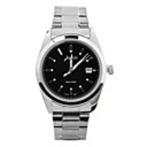 J-three Japanese-quartz Movement Round Case Dress Watch (40101 Black)