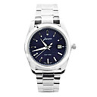 J-three Japanese-quartz Movement Round Case Dress Watch (40101 Blue Black)