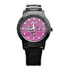 J-three Japanese-quartz Movement Round Case Fasion Watch (39302 Purple)