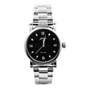 J-three Japanese-quartz Movement Round Case Fasion Watch (40201 Black)