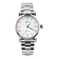 J-three Japanese-quartz Movement Round Case Fasion Watch (40201 White)