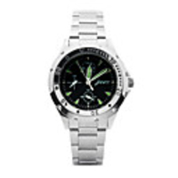 J-three Japanese-quartz Movement Round Case Man