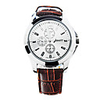 J-three Japanese-quartz Movement Round Case Sports Watch (39103 White)