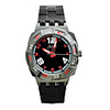 J-three Japanese-quartz Movement Round Case Sports Watch (393001 Red)