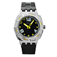 J-three Japanese-quartz Movement Round Case Sports Watch (393001 Yellow)