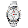 J-three Japanese-quartz Movement Round Case Sports Watch (40205 Silver)