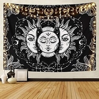 japanese painting style kanagawa wave wall tapestry art decor blanket curtain hanging home bedroom living room decoration ukiyo-e sea tarot black white miniinthebox