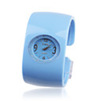 Japanese PC Movement Plastic Band Bracelet Watch,  Blue