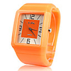 Japanese PC Movement Plastic Band Bracelet Watch,  Orange