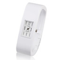 Japanese PC Movement Plastic Band Bracelet Watch,  White