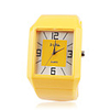 Japanese PC Movement Plastic Band Bracelet Watch,  Yellow