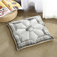 Japanese-style Coarse Linen Square CraftSeat Cushion Simple Home Office Chair Cushion Home Office Seat Bar Dining Chair Seat Pads Garden Floor Cushion