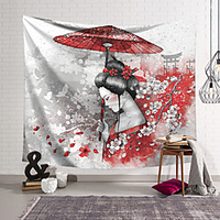 Japanese Style Ink Painting Style Wall Tapestry Art Decor Blanket Curtain Hanging Home Bedroom Living Room Decoration Polyester miniinthebox