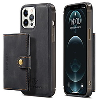 JEEHOOD Magnet Leather Case For iPhone 12 11 SE2020 Wallet Case Compatible With Apple Magnetic Card Holder Shockproof Protection Solid Color PU Leather Case For iPhone 12 Pro Max Xr Xs Max miniinthebox