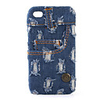 Jewel Hard Case Protector Back Cover Shell Jean Design For IPhone4