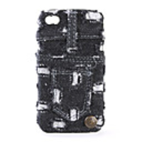 Jewel Hard Case Protector Back Cover Shell Jean Design For IPhone4