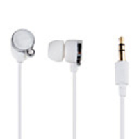 Jewel Type Circular In-Ear Earphones (White)