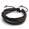 jewelry mens womens leather rope bracelet,  adjustable 8-8.5 inch braided strand bracelet, coffee