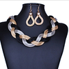 Jewelry Set Braided Twisted Party Ladies Elegant Vintage Italian Earrings Jewelry Purple / Red / Blue For Party 1 set / Necklace miniinthebox