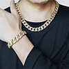 Jewelry Set Cuban Link Precious Trendy Earrings Jewelry Gold / Silver For Street Gift 1 set