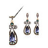 Jewelry Set Ladies Luxury Vintage Bohemian Boho Resin Rhinestone Gold Plated Earrings Jewelry Red / Green / Blue For Party Special Occasion / Imitation Diamond
