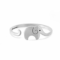jewelry sterling silver elephant ring,  size 6