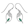 jewelry sterling silver kelly green resin bird earrings