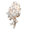 jewelrypal fashion flower brooch pins for women bouquet wedding crystal brooch miniinthebox