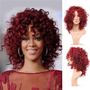 JF3064 Art and Wise Rihanna Peluca Lovely Full Cap Hair Wigs Short Tangled Curly Red Wig Synthetic Hair Wig for Women miniinthebox