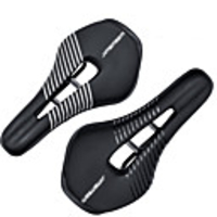 JIMAITEAM Bike Saddle / Bike Seat Breathable Comfort Reduces Chafing Hollow Design PU Leather Steel Silica Gel Cycling Road Bike Mountain Bike MTB Folding Bike Black White / Ergonomic / Ergonomic