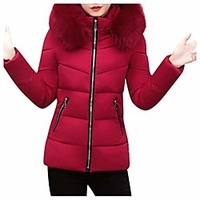 jmetrie 2019 womens lightweight puffer coat ultra soft winter warm jacket with faux fur trim hood plus sizes red miniinthebox