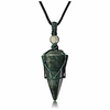 jovivi healing crystal necklace indian agate stone hexagonal pointed dowsing pendulum divination reiki chakra pendant necklace with adjustable cord