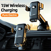 Joyroom JR-ZS216 15W Qi Wireless Charger Car Phone Holder Intelligent Infrared Fast Charge Stand Car Phone Holder For IPhone Phone Holder