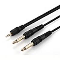 JSJ 3.5mm Audio AUX Adapter Cable,  3.5mm Audio AUX to 6.35mm Adapter Cable Male - Male Gold-plated copper 3.0m(10Ft)