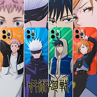 Jujutsu Kaisen Phone Case For Apple Back Cover iPhone 12 Pro Max 11 SE 2020 X XR XS Max 8 7 Shockproof Dustproof Cartoon Geometric Pattern TPU miniinthebox