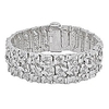 jumbo 22.5mm rhodium plated chunky nugget textured link bracelet,  8