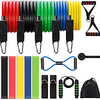 Jump Rope / Skipping Rope Resistance Band Set Suspension Trainer Basic Kit 18 pcs 5 Stackable Exercise Bands Door Anchor Legs Ankle Straps Sports Latex Home Workout Gym Workout Pilates Adjustable Non miniinthebox
