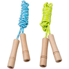 Jump Rope for Kids 8 Feet Adjustable Cotton Rope Braided Fitness Skipping Rope and Wooden Handle for Outdoor Activity Party Favor Exercise Activity Set of 2 miniinthebox