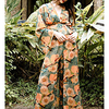 Jumpsuits Elegant Floral Holiday Prom Dress V Neck Long Sleeve Ankle Length Cotton with Pattern / Print 2021 miniinthebox