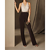 Jumpsuits Elegant Minimalist Wedding Guest Formal Evening Dress V Neck Sleeveless Floor Length Chiffon with Sleek Beading 2020
