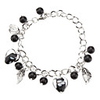 Just Follow Your Heart Coloured Glaze with Glass Bead Bracelet