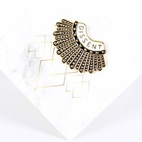 justice ruth bader ginsburg enamel pin - ginsburg dissent pins rbg pins - feminist pins for backpacks clothing bag decor (rbg pin)