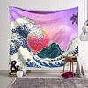 Kanagawa Wave Ukiyo-E Wall Tapestry Art Decor Blanket Curtain Hanging Home Bedroom Living Room Decoration Japanese Painting Style Sea Ocean Wave Mountain Fuji Digital miniinthebox