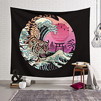 Kanagawa Wave Wall Tapestry Art Decor Blanket Curtain Hanging Home Bedroom Living Room Decoration miniinthebox