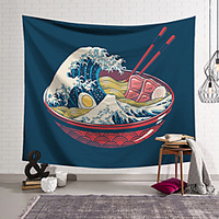 Kanagawa Wave Wall Tapestry Art Decor Blanket Curtain Hanging Home Bedroom Living Room Decoration Polyester miniinthebox