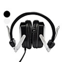 Kanen Foldable Stereo PC Headphone Headset (Desktop Microphone Included)