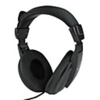 Kanen Stereo Noise-Cancelling Large Size Ear Pads Headphone with Microphone and Volume Control (Black)
