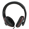 Kanen Stereo Quality Sound Leatherette Ear Pads Headphone with Microphone and Volume Control (Black)