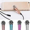 Karaoke Microphone Wired Mic Handheld Microphone Blue 3.5 Plug For Phone Pc Computer
